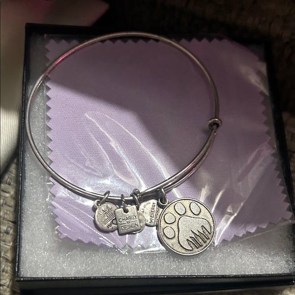 NWOT Silver Charm Bangle Bracelet - Picture 1 of 3